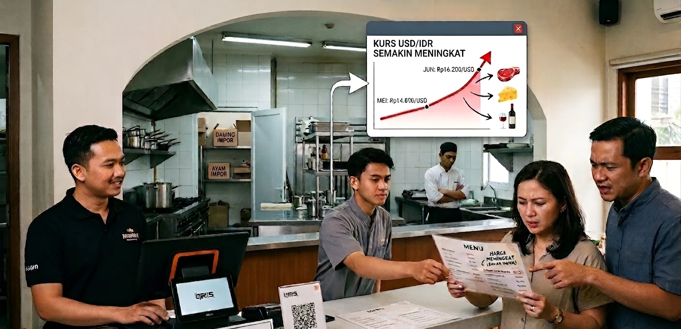 Harga Bahan Impor Naik, Menu Restoran Ikut Naik: Strategi Restoran Premium di Surabaya Menghadapi Rupiah Melemah